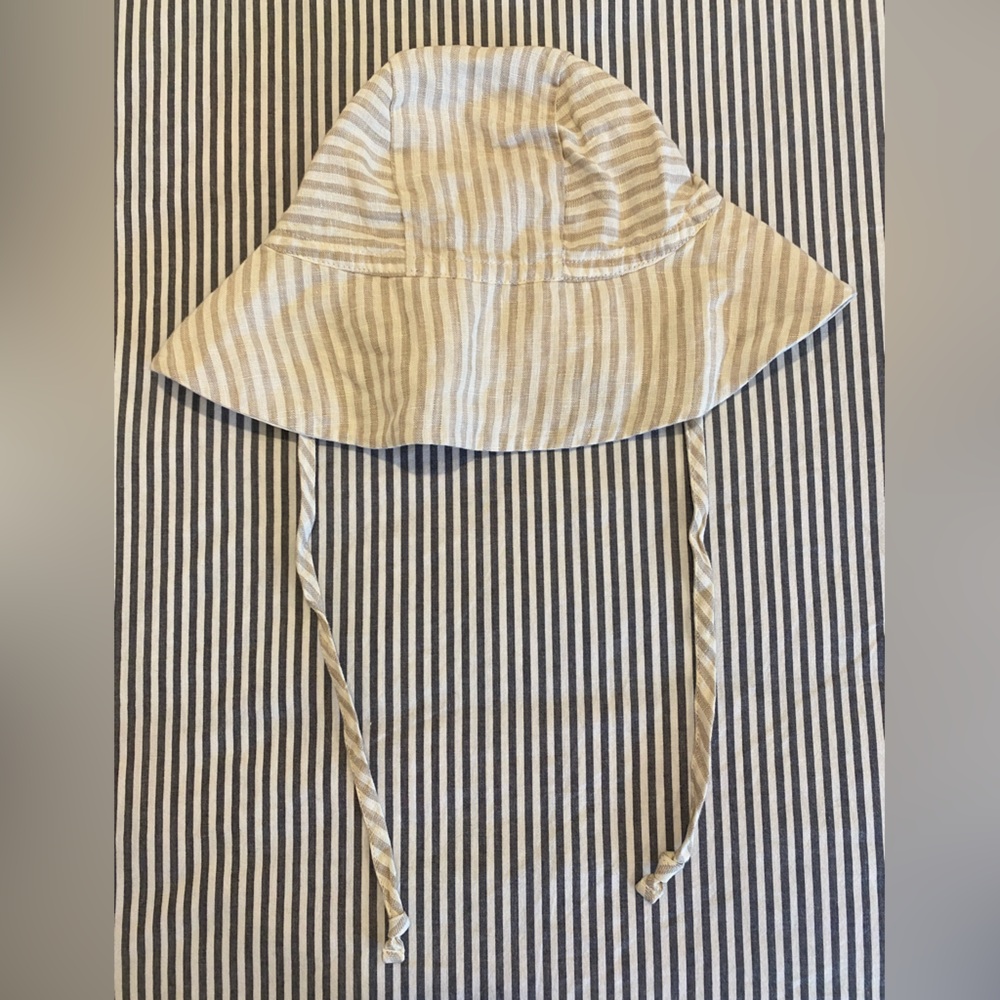 BRIAR sunbonnet - harbor stripe toddler sun hat